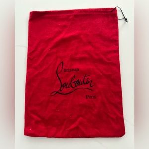 Christian Louboutin red felt dust bag